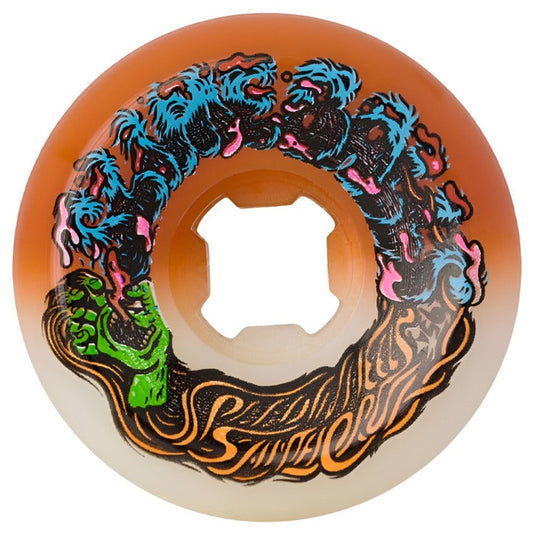 Slime Balls 95A Hairballs 50-50 White/Orange 56mm Wheels