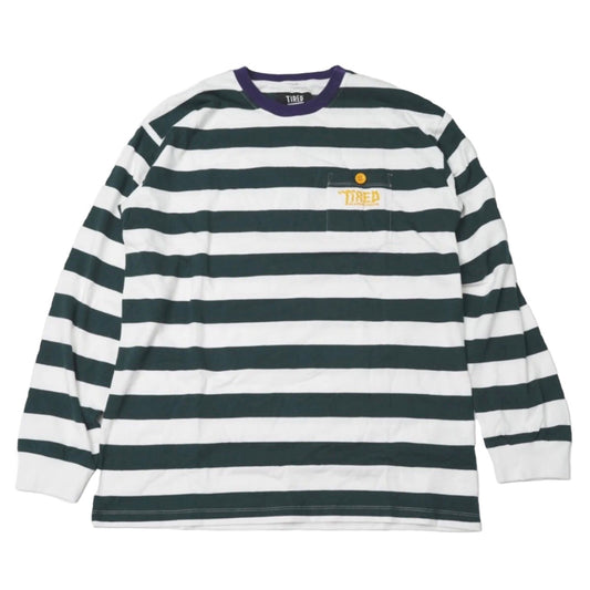 Tired Squiggly Logo Striped Pocket LS Purple/Forest