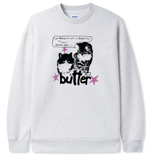 Butter Goods Upside Down Crewneck, Ash