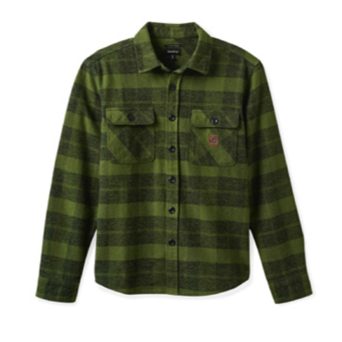 Brixton Bowery L/S Flannel Cypress Green/Black