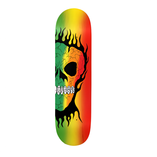Baker Tyson Peterson Rasta Skull Deck B2 8.25