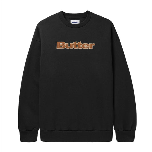 Butter Goods Felt Logo Applique Crewneck Black