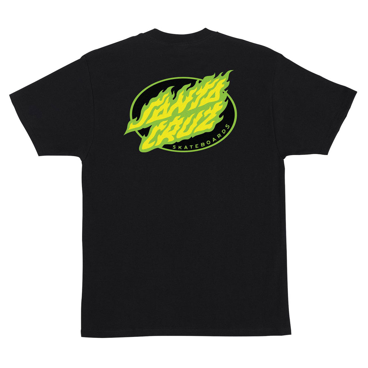Santa Cruz True Oval Flame Dot Tee Black