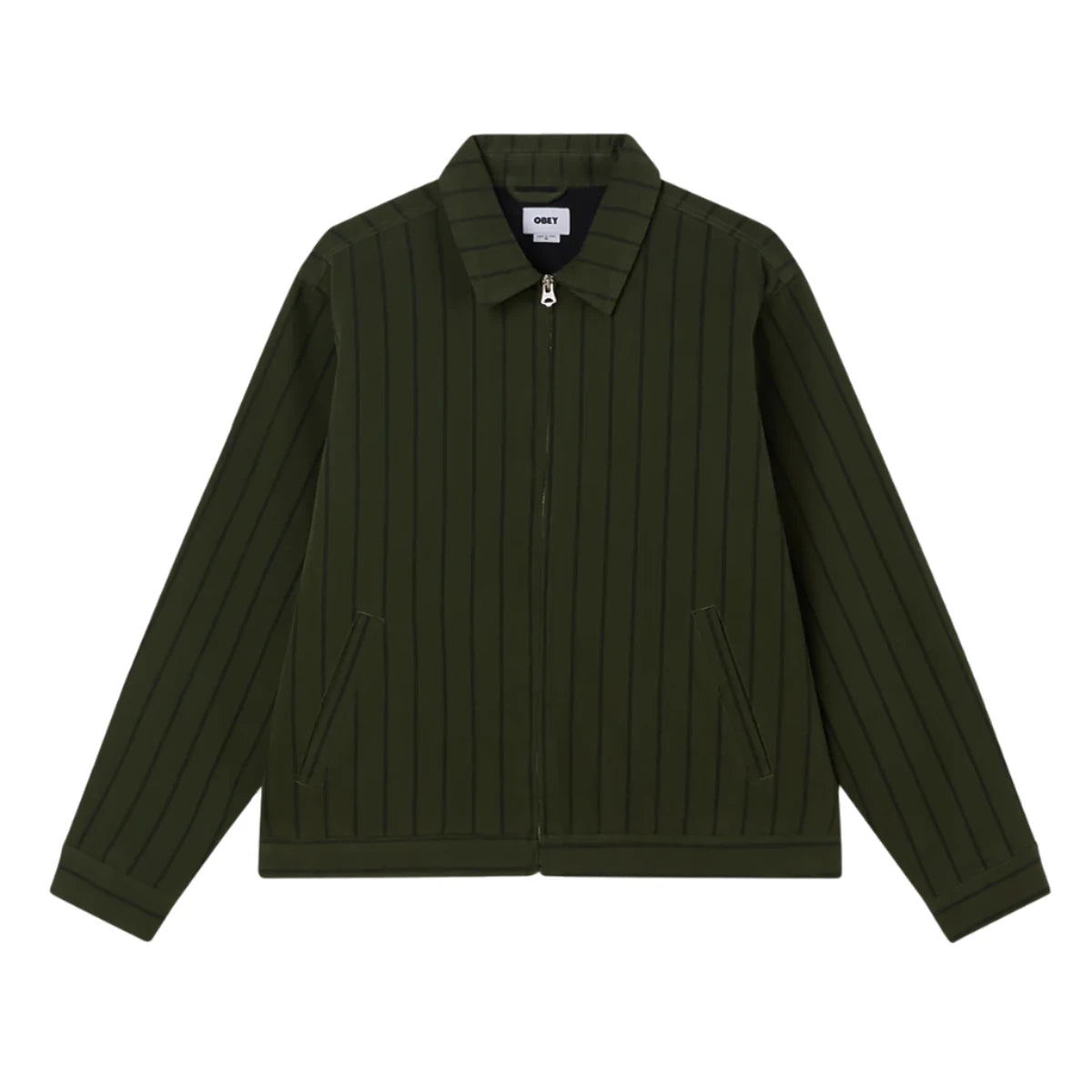 Obey Stripe Zip Up Jacket
