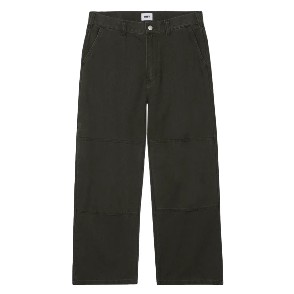 Obey Bigwig Double Knee Work Denim Rosin Faded Wash