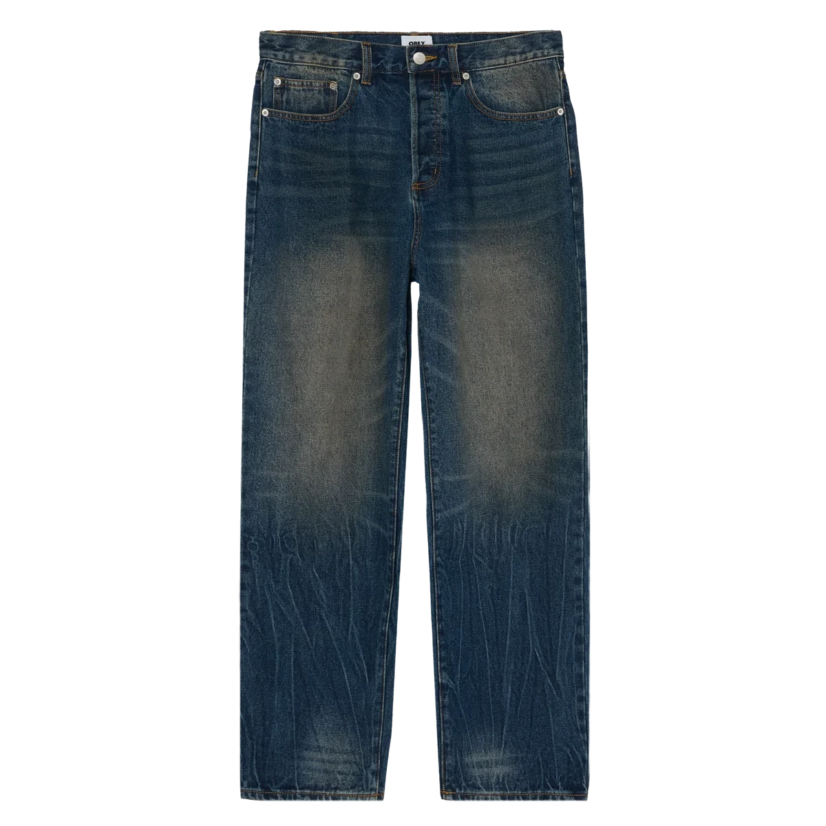 Obey Classic Baggy Denim Oil Stained Indigo Pant