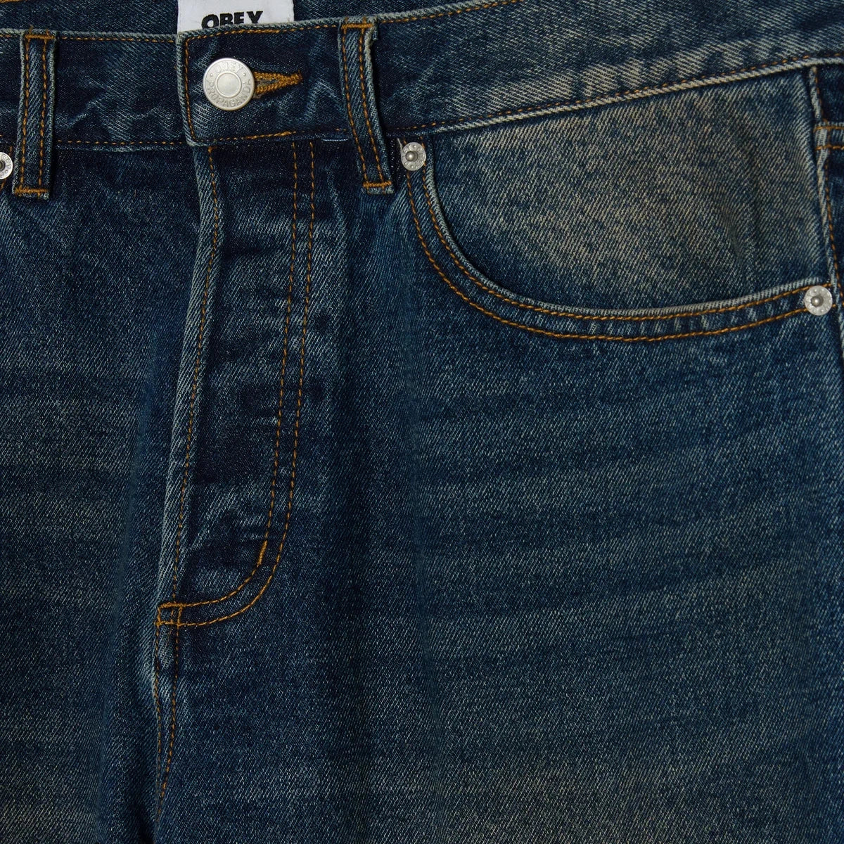 Obey Classic Baggy Denim Oil Stained Indigo Pant