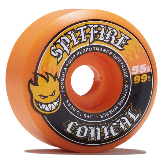 SPITFIRE F4 99D TEAM CONICAL COLORS SKATEBOARD WHEELS ORANGE
