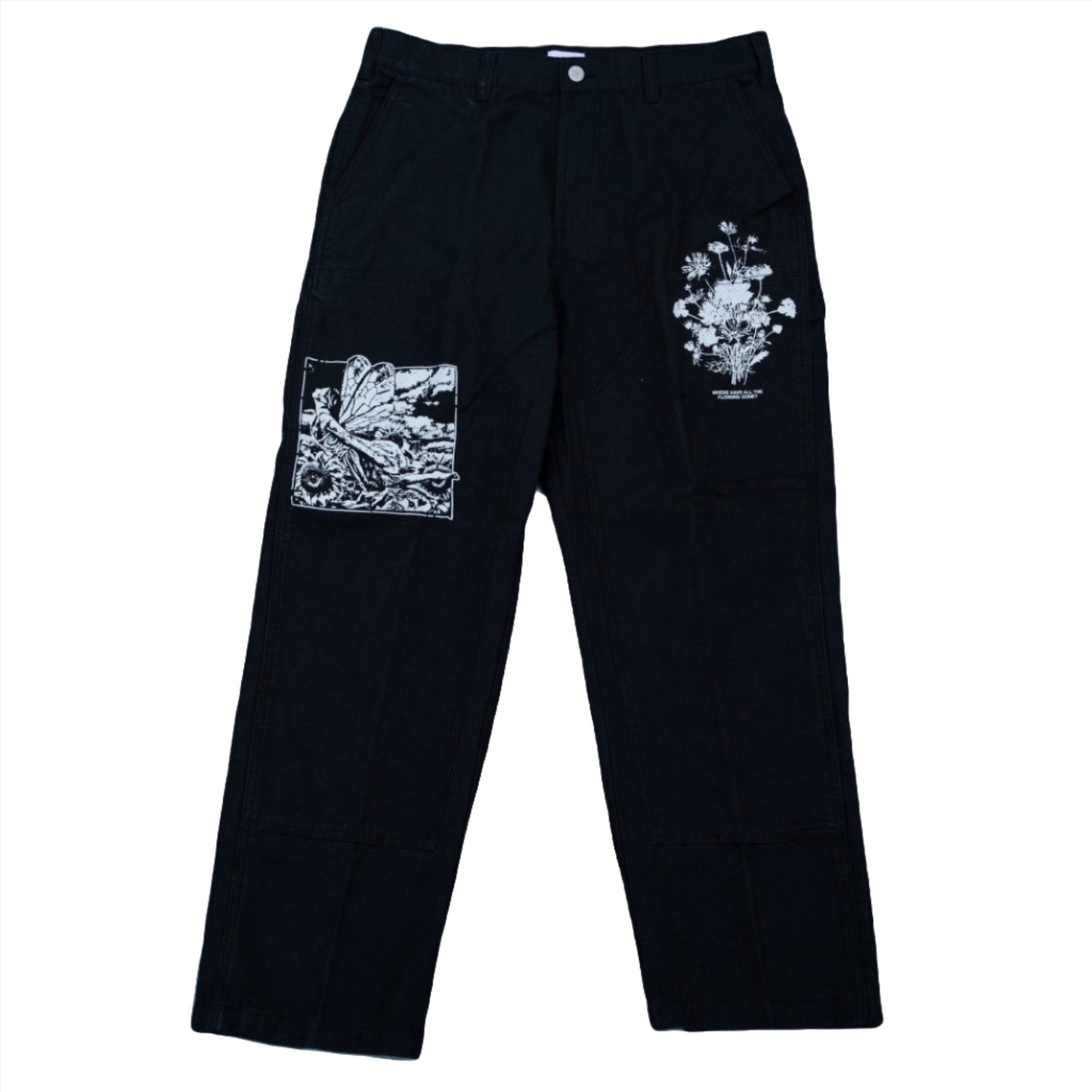 Obey Big Timer Twill Printed Carpenter Pants Digital Black