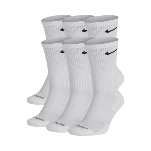 Nike Everyday Plus Cushioned Socks White/Black 6-Pack