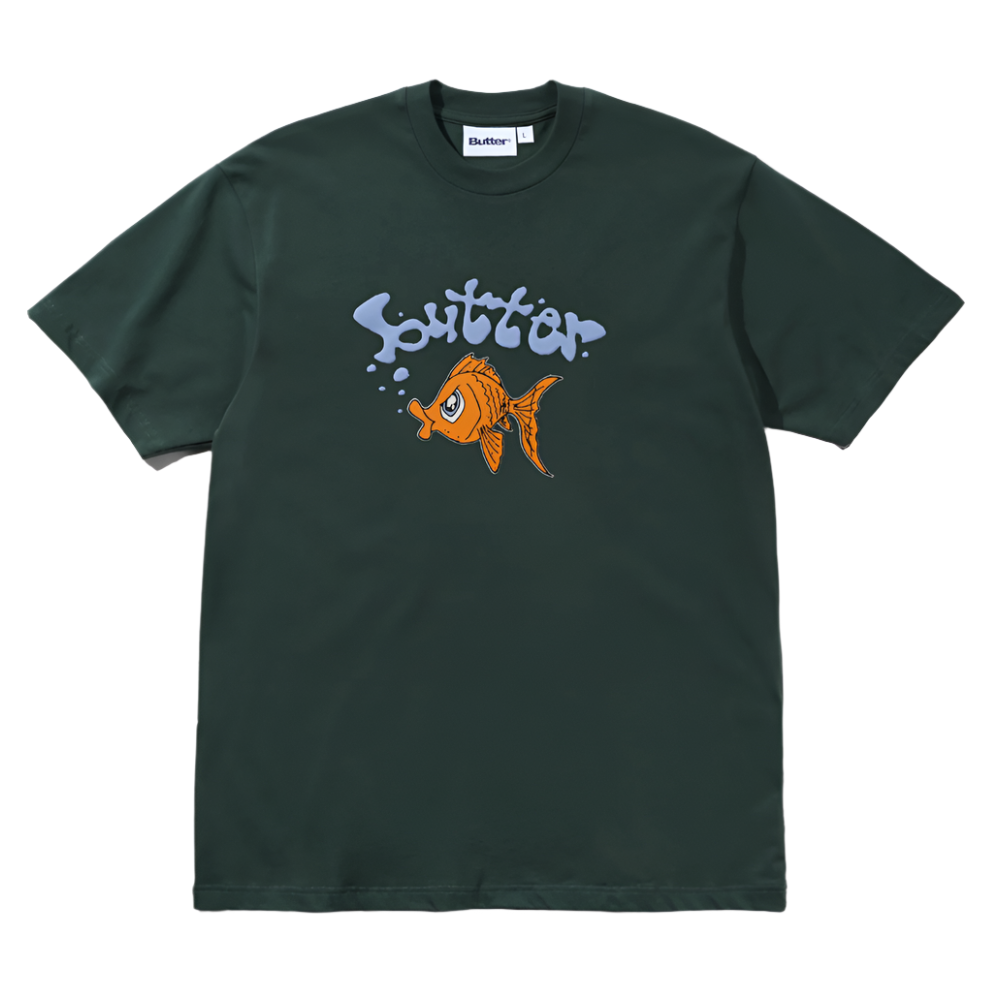 Butter Goods Gold Fish Tee Dark Forest