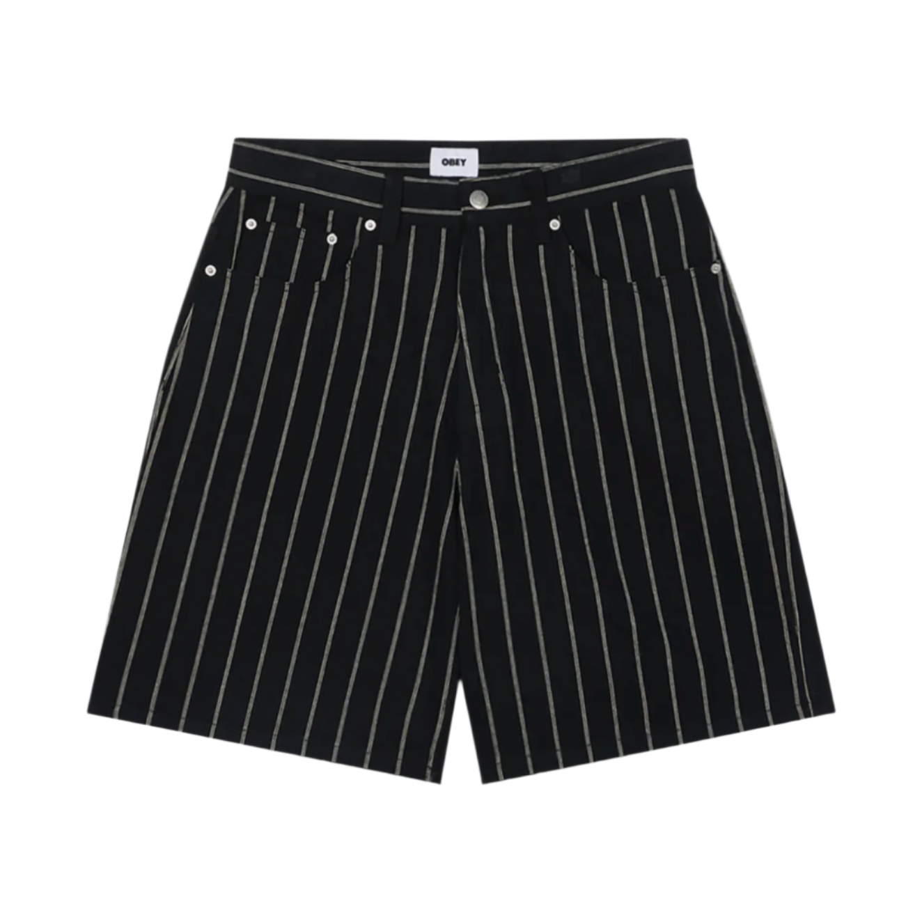 Obey Stripe Baggy Denim Short