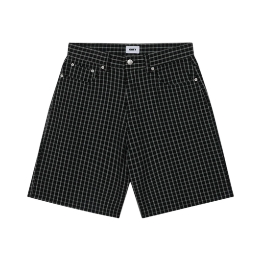 Obey Plaid Baggy Denim Short