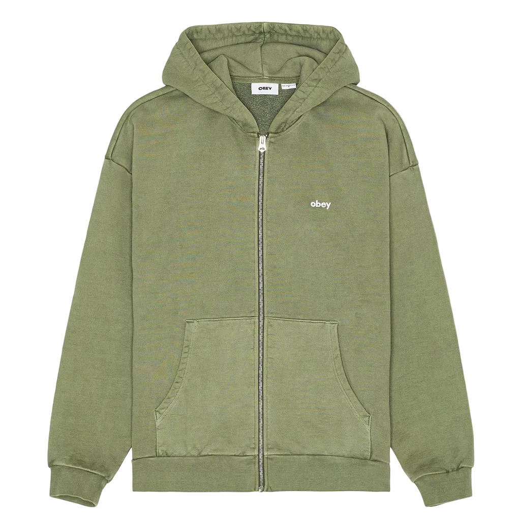 Obey Lowercase Pigment Zip Hoodie