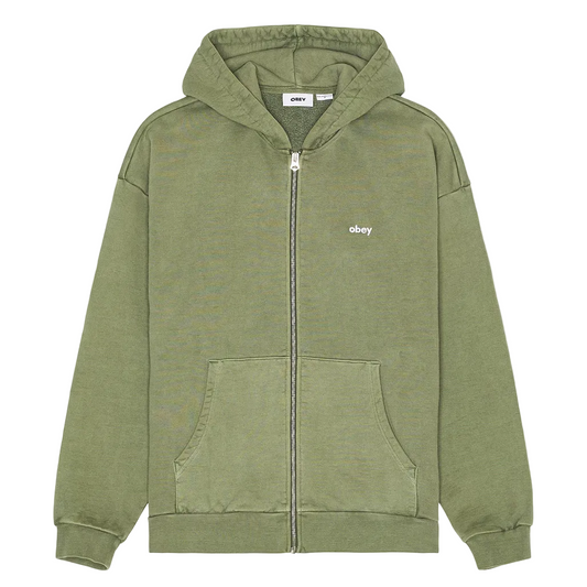 Obey Lowercase Pigment Zip Hoodie