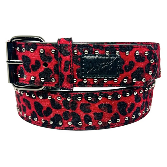 Loosey Loves You Cheetah Rivet Belt