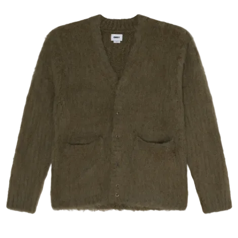 Obey Patron Cardigan Tea Leaf