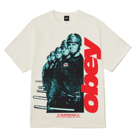 Obey Love is Brutal Tee Vintage White