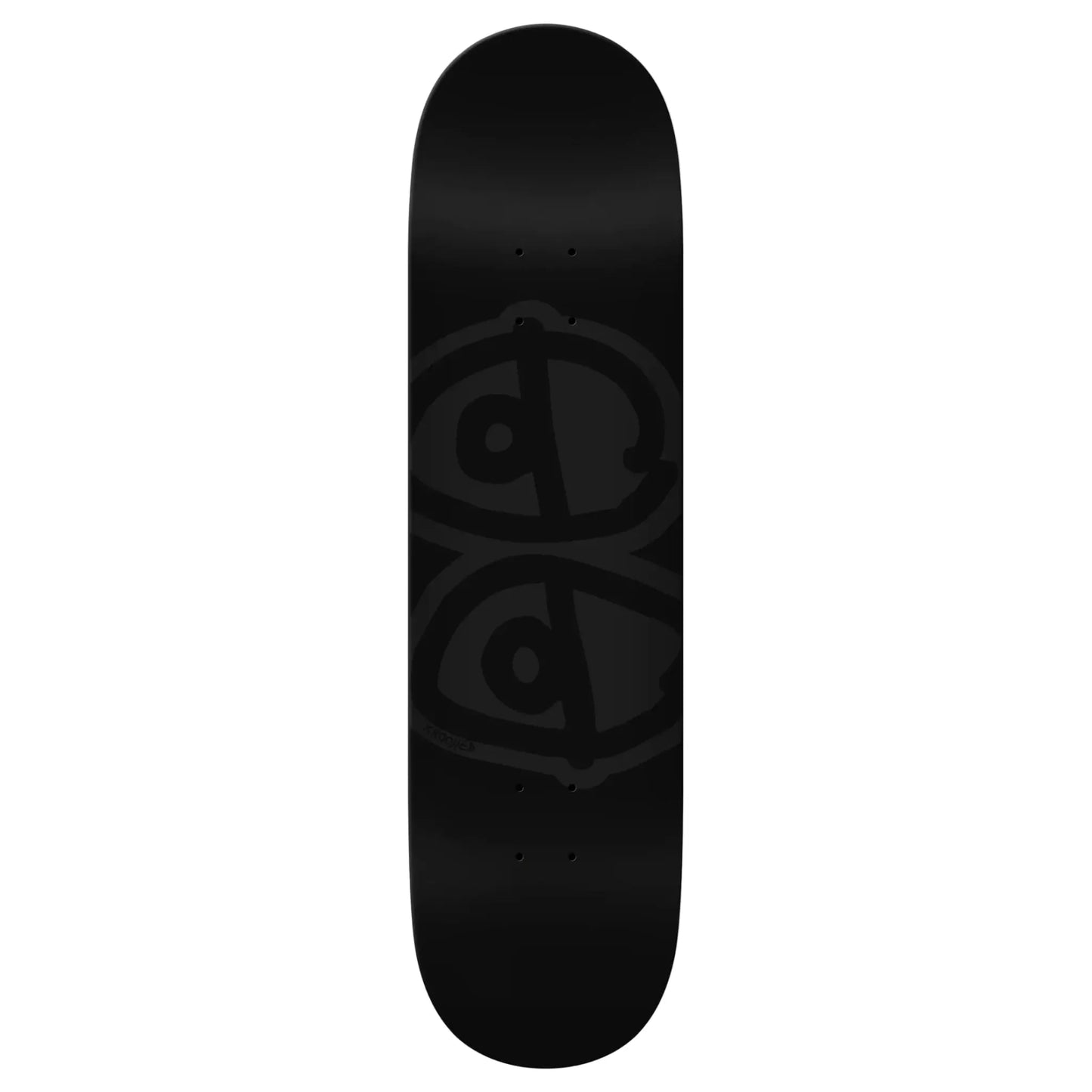 Krooked Skateboards Team Eyes 8.5" Deck - Black Dipped