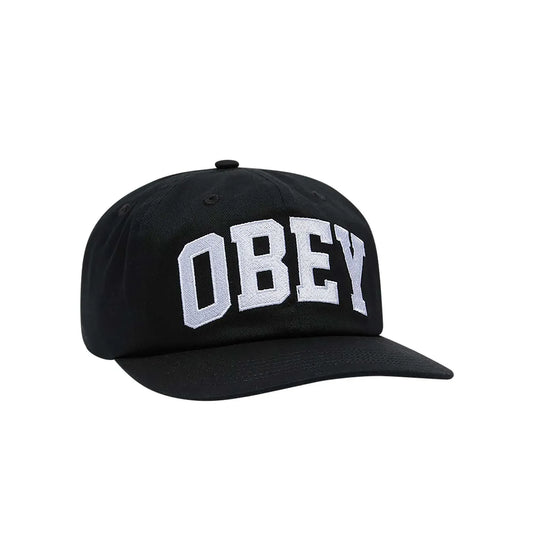 Obey Collegiate 6 Panel Strapback Black