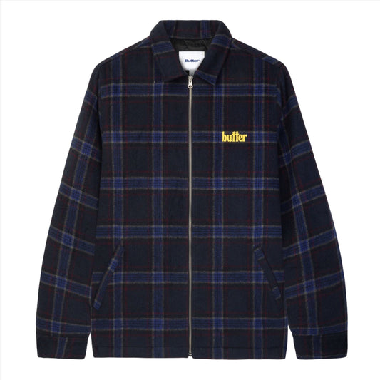 Butter Goods Plaid Flannel Insulated Overshirt Navy