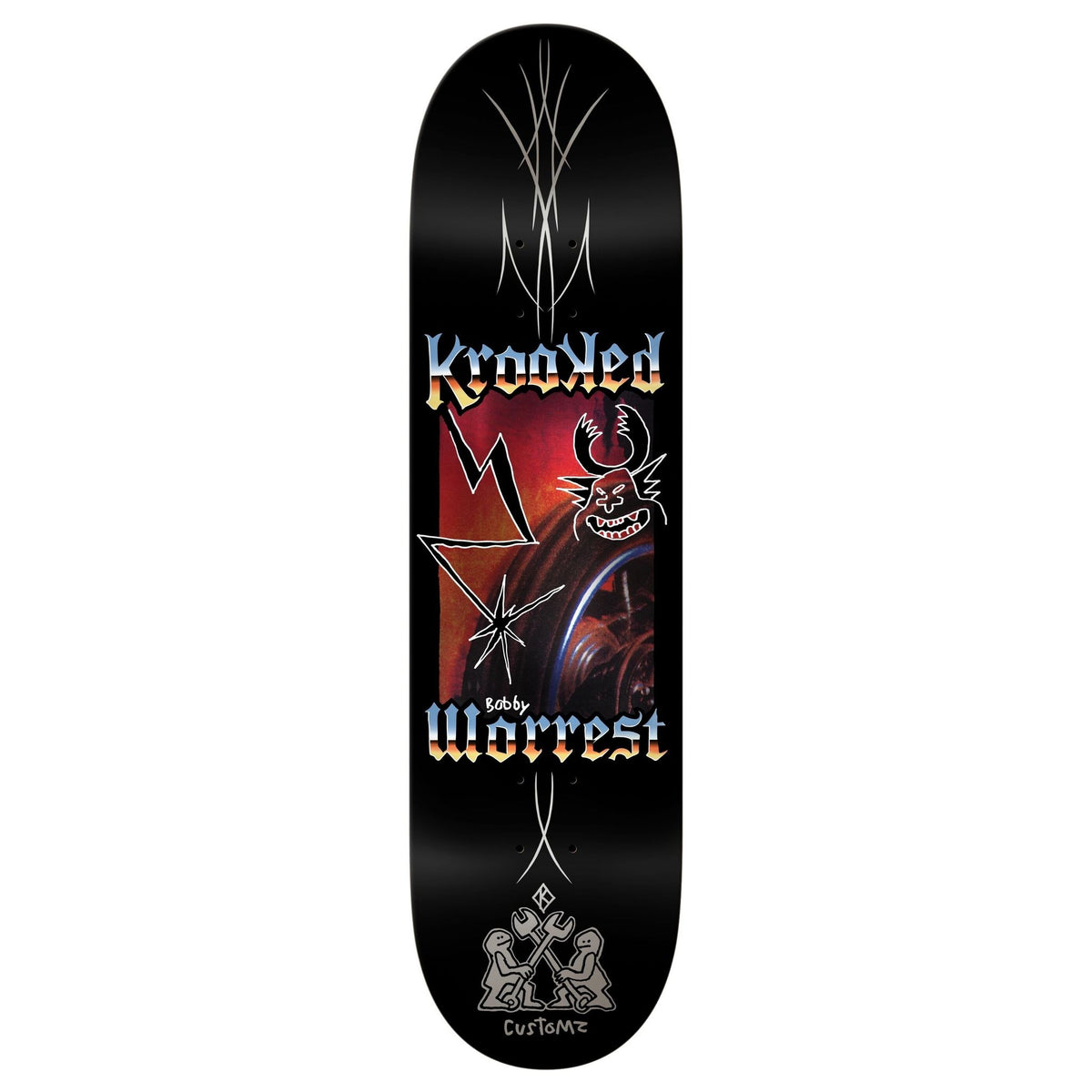 Krooked Deck Worrest Chrome Zone 8.3 Twin Tail Slick