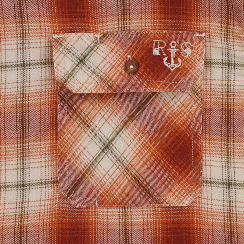 Dickies Ronnie Sandoval Brushed Flannel Shirt Rust Brown